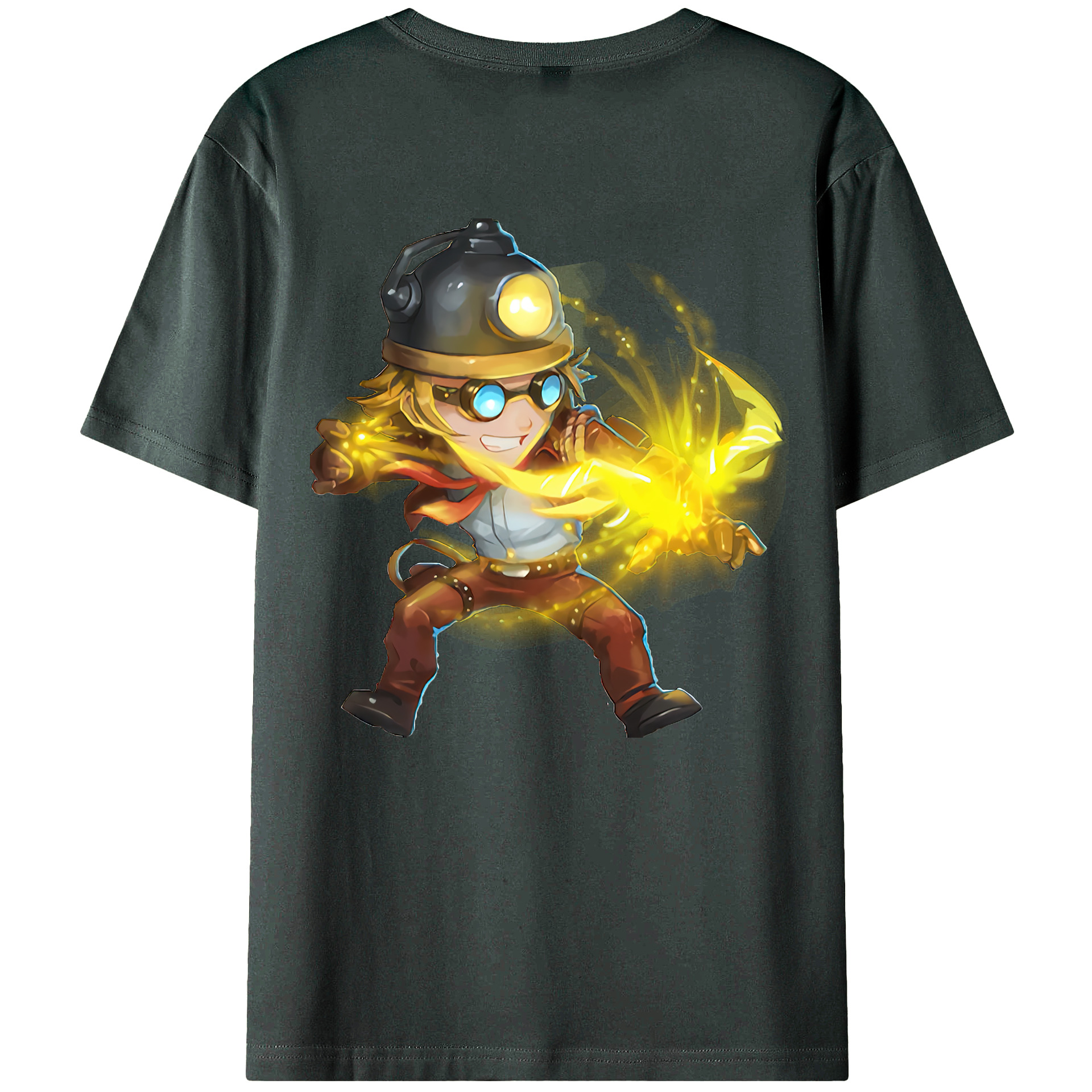 （画像用） リーグ・オブ・レジェンド League of Legends LOL 綿100％ メンズ半袖Tシャツ（バックプリント） 通気性